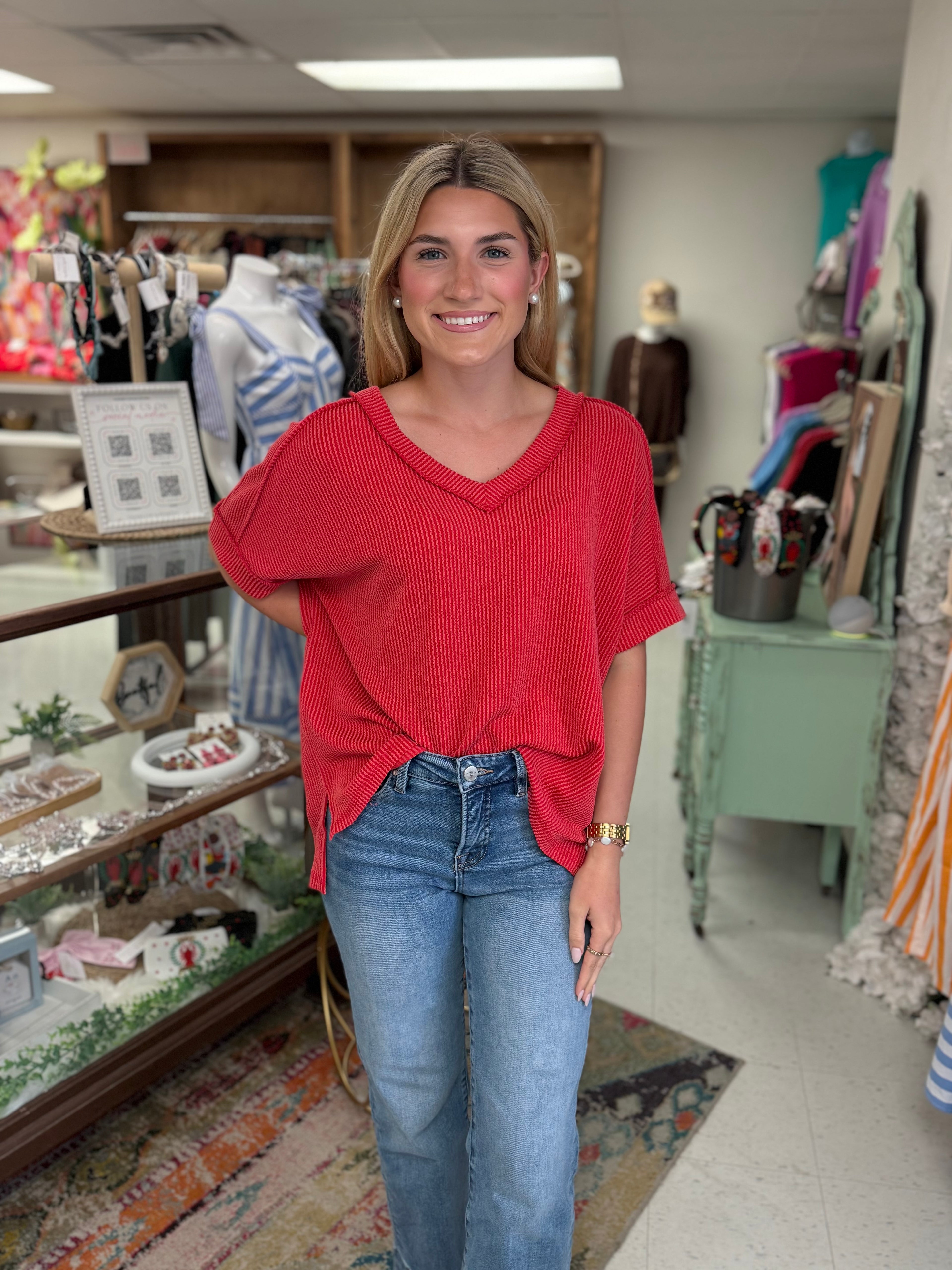 Cloud Nine V-Neck Tee