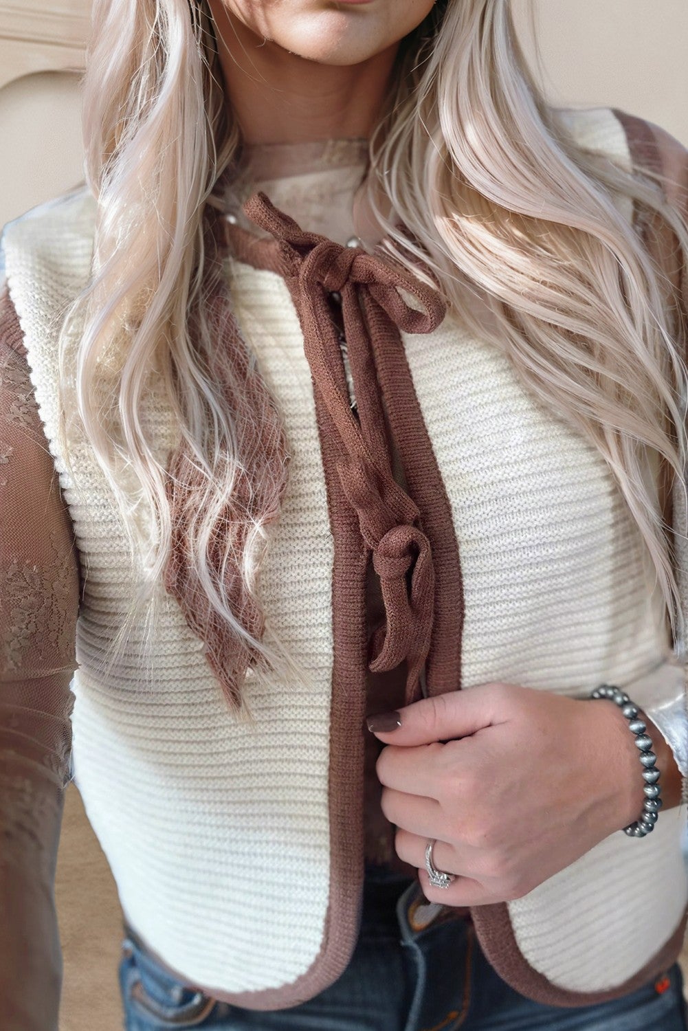 The Heritage Knit Tie-Front Vest