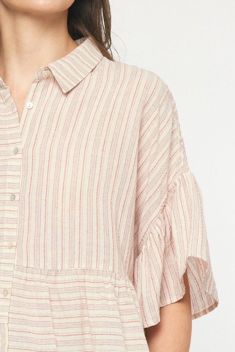 Preppy Edgy Striped Top