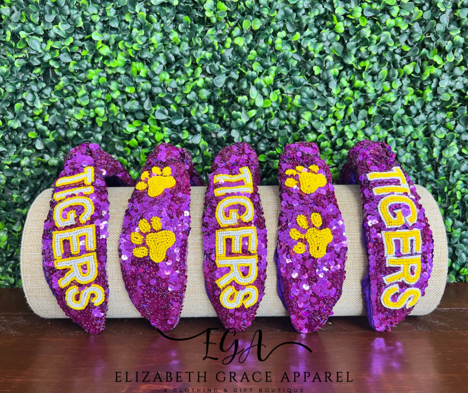 LSU Sequin Headbands
