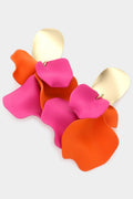 Colored Petal Cluster Earrings