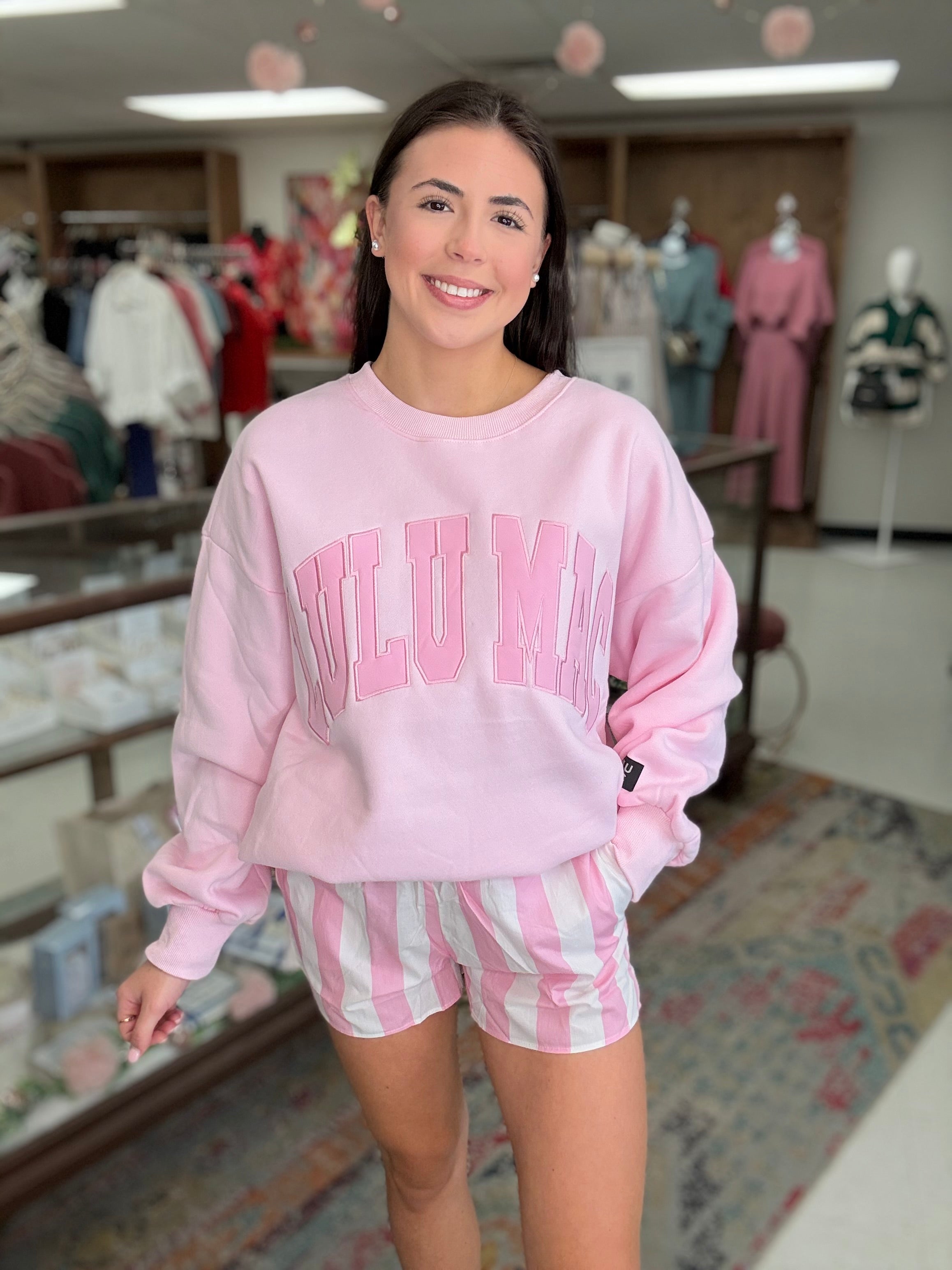 Lulu Mac Pink Mono Sweatshirt