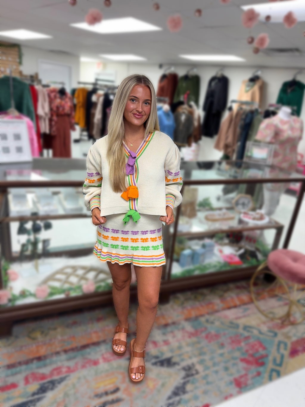 Parade Of Bows Top And Skirt Set