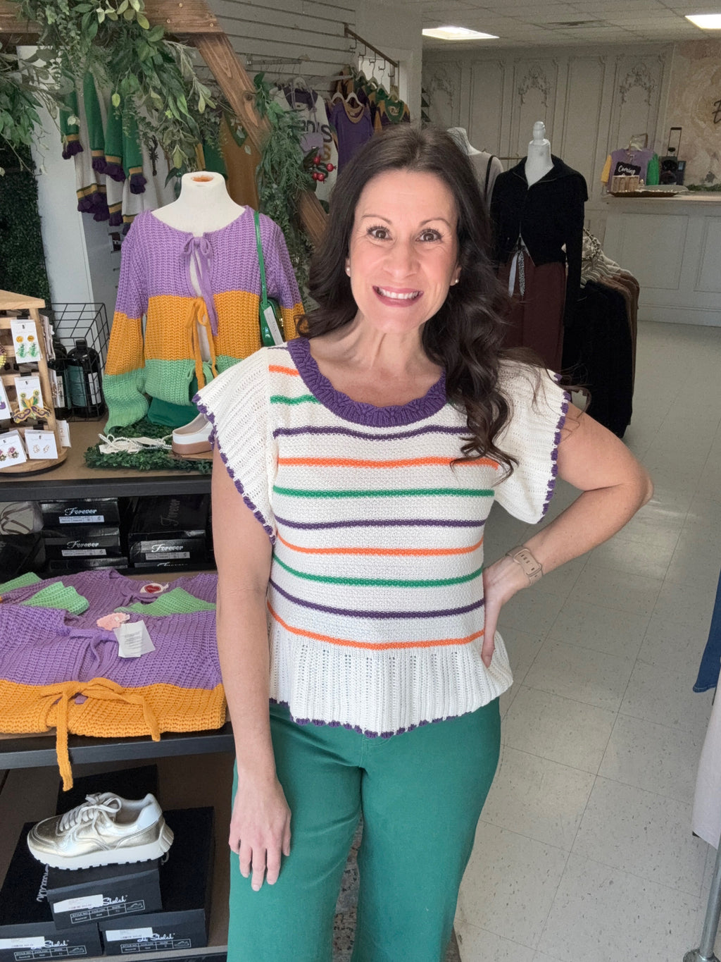 Carnival Cutie Ruffle Knit Top