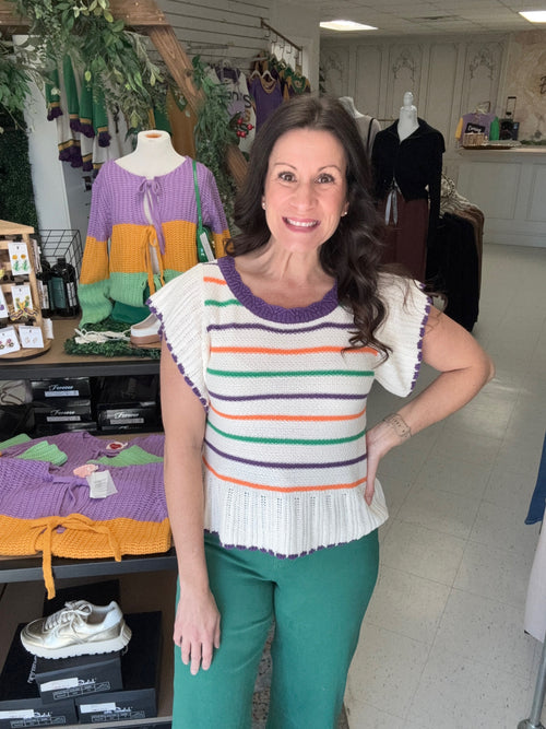 Carnival Cutie Ruffle Knit Top