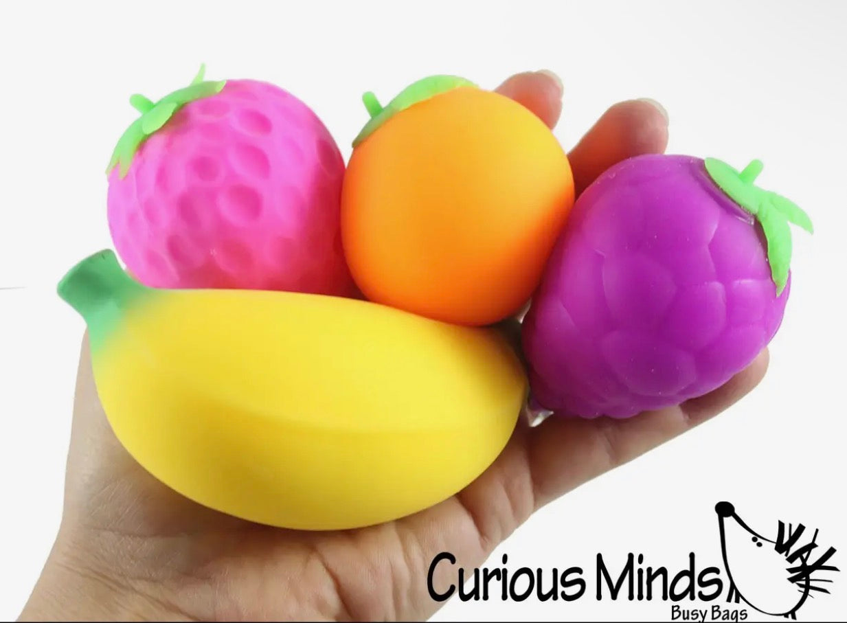 Fruit Soft Fluff-Creamy Doh Filled Squeeze Stress Ball Toy