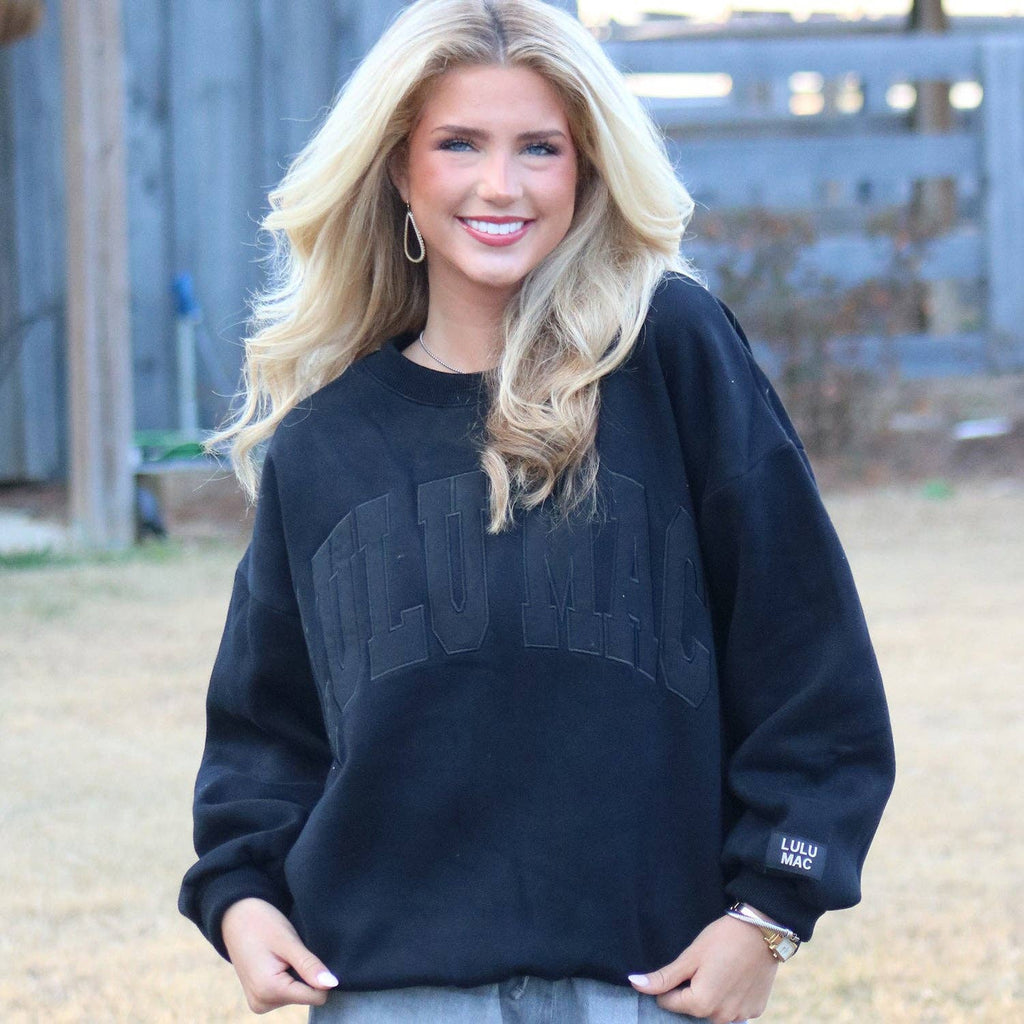 Lulu Mac Mono Black Sweatshirt