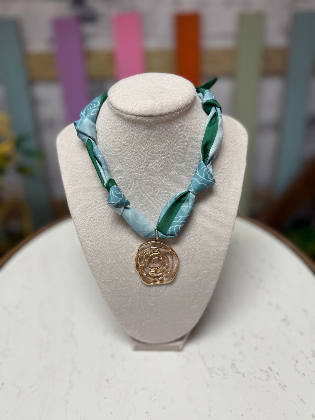 Charm Scarf Necklace