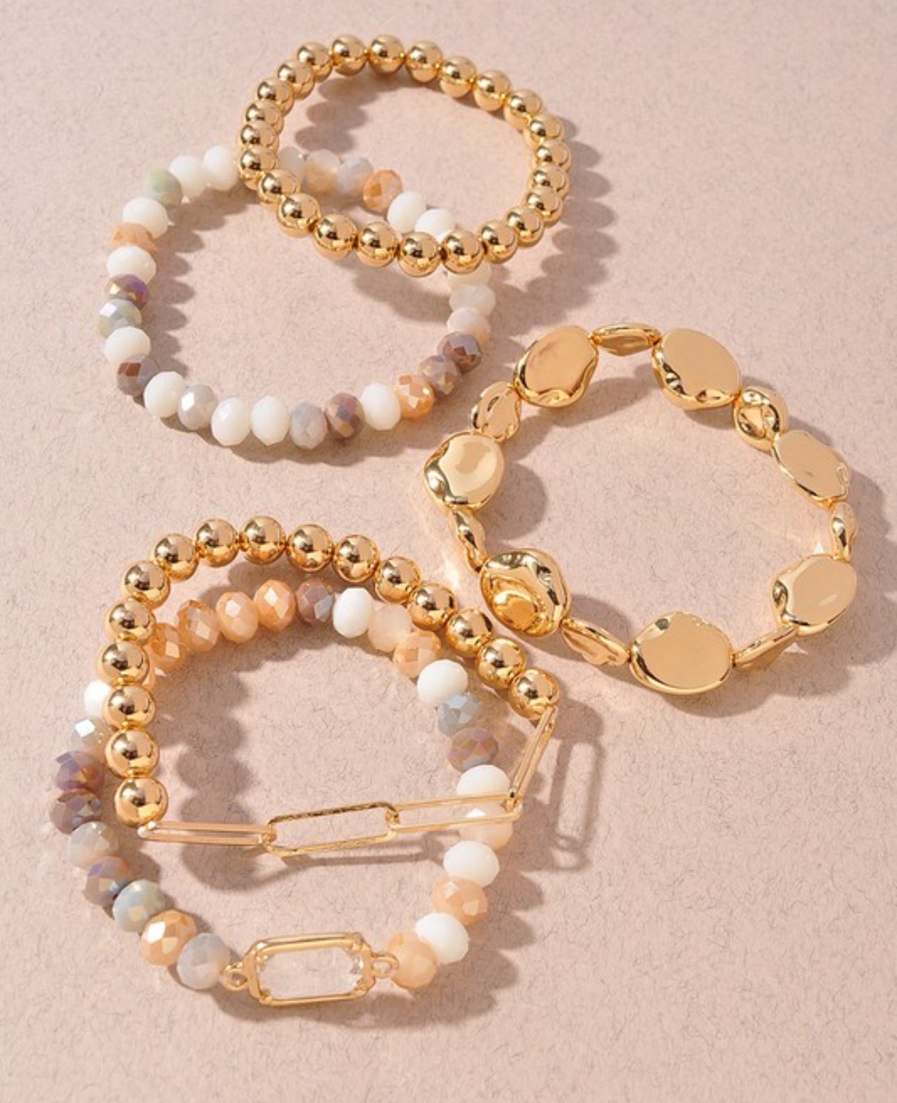 Multi Mix Beaded Stretch Bracelet Set