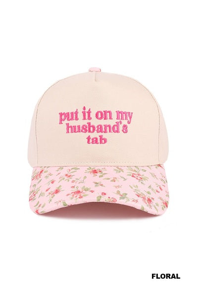 put it on my husband’s tab hat