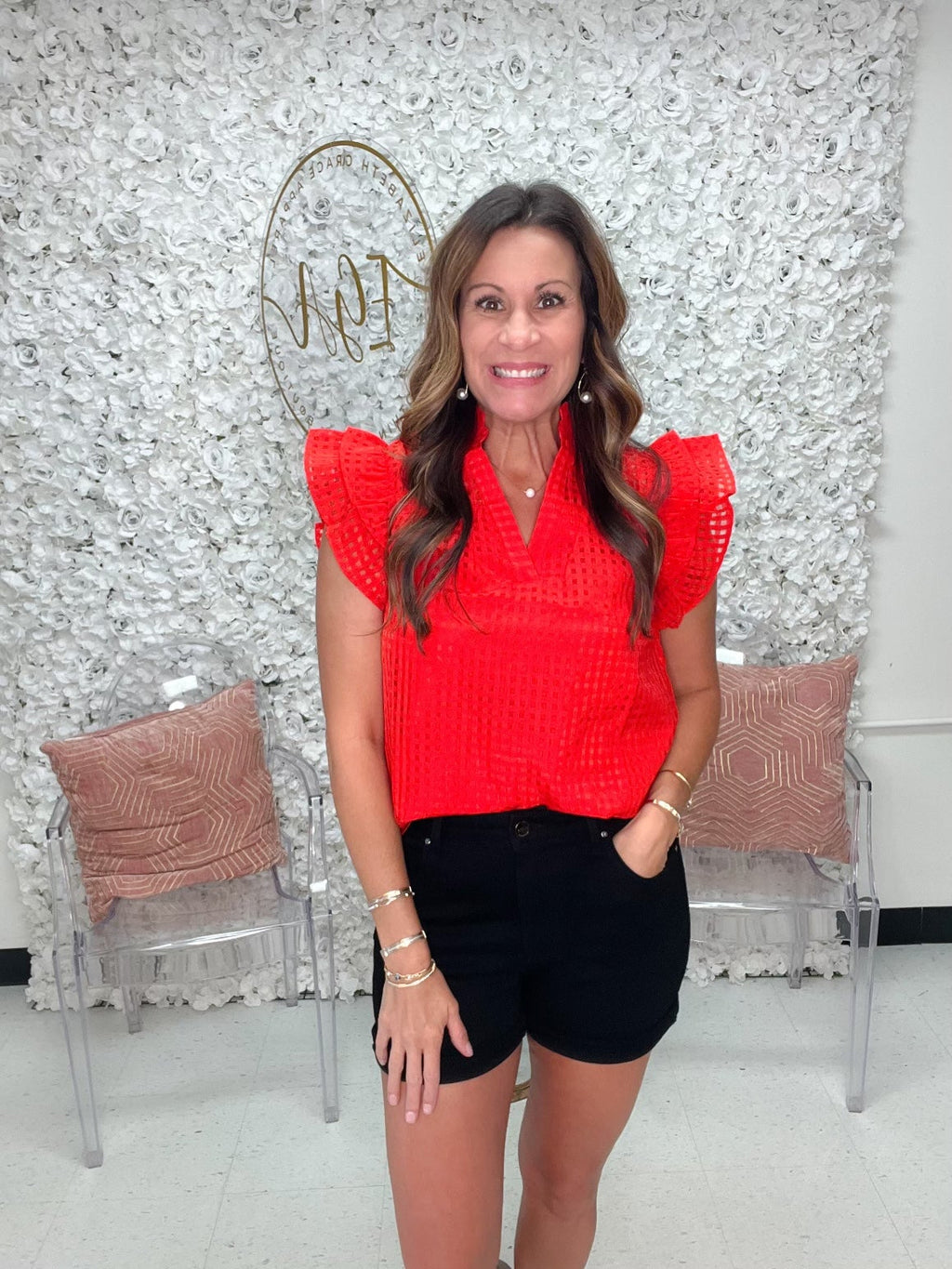 Solid Black High Rise Shorts