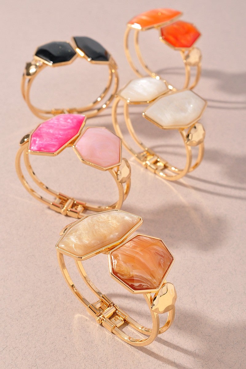 Geo Shape Hinge Cuff Bracelet