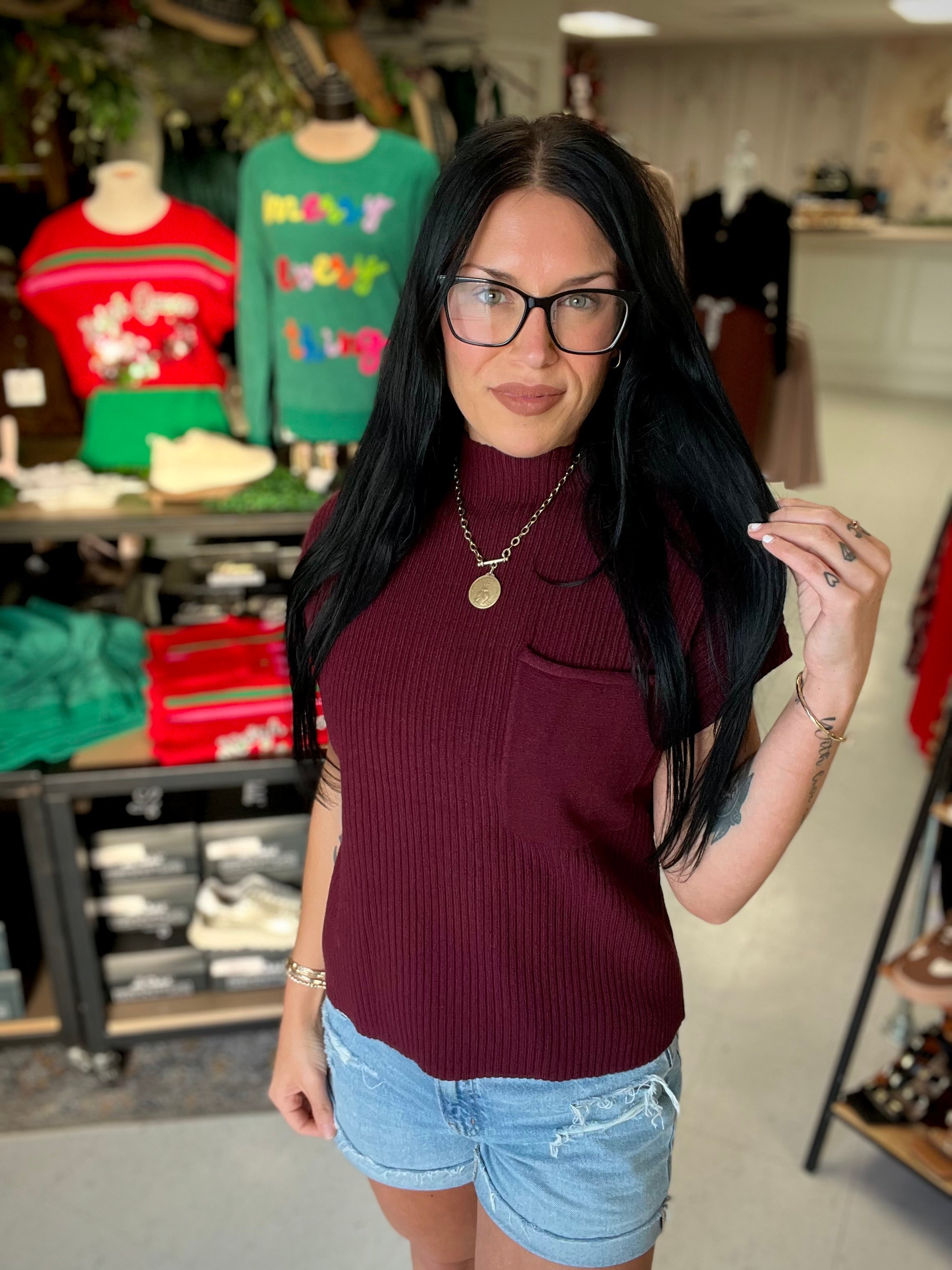 Downtown Cozy Rib Knit Top