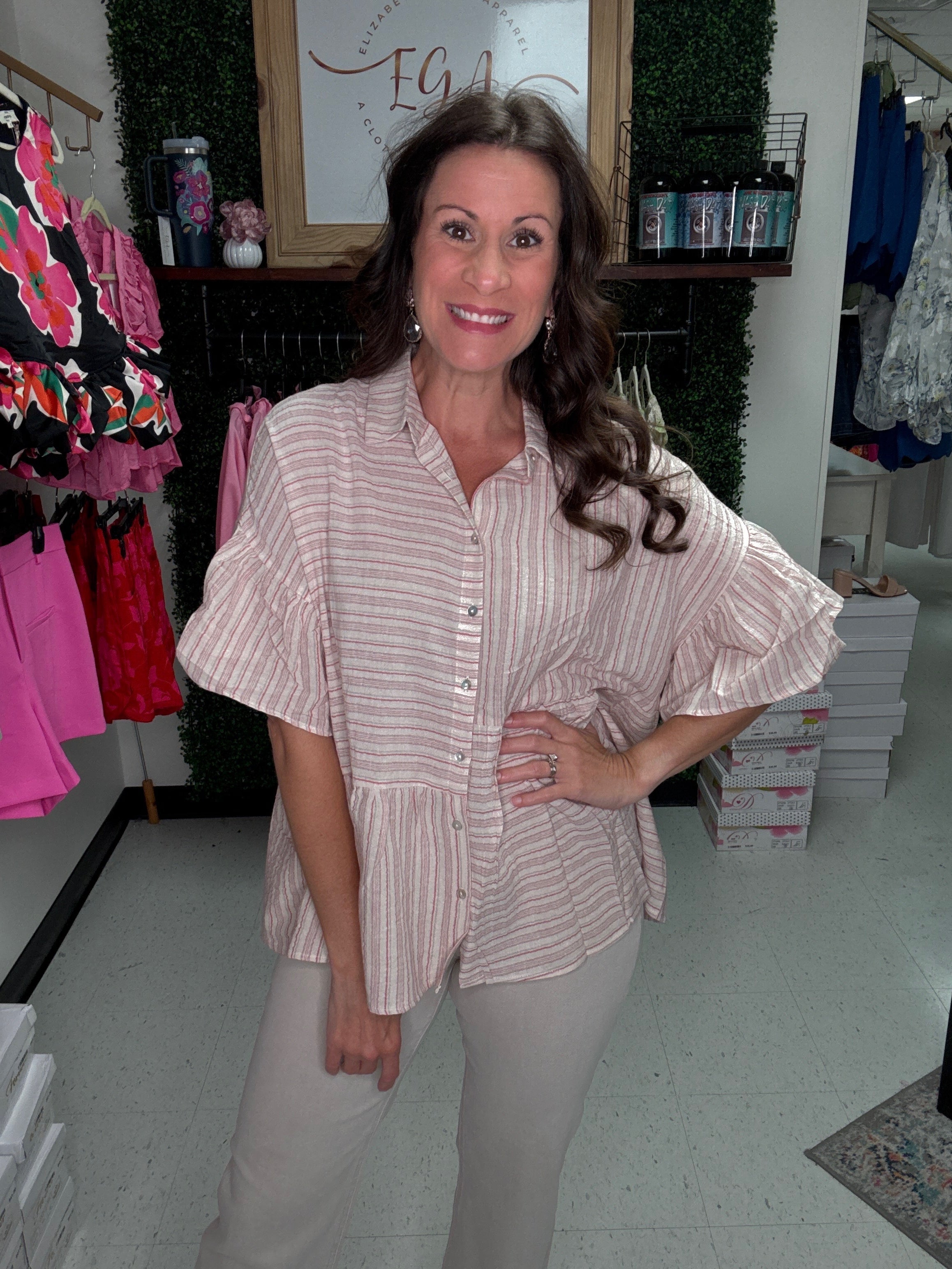 Preppy Edgy Striped Top