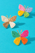 Butterfly Raffia Stud Earrings