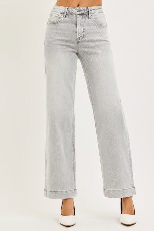 Cool-Girl High Rise Ankle Wide Jeans