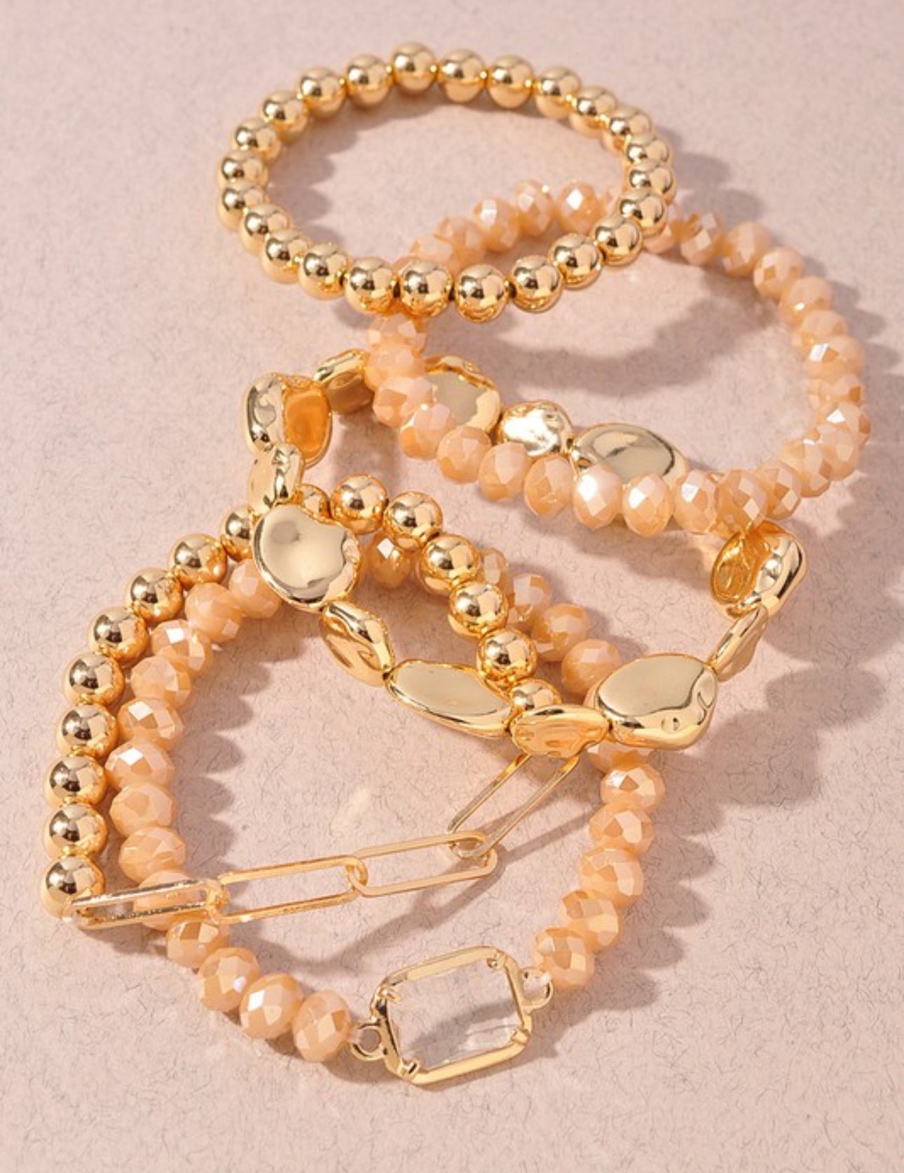 Multi Mix Beaded Stretch Bracelet Set