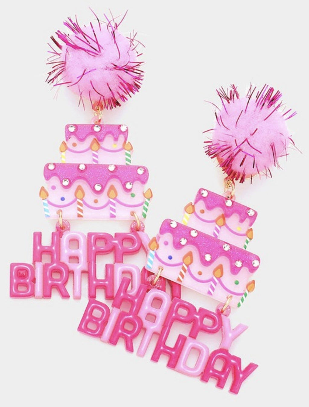 Happy Cake Birthday Earrings