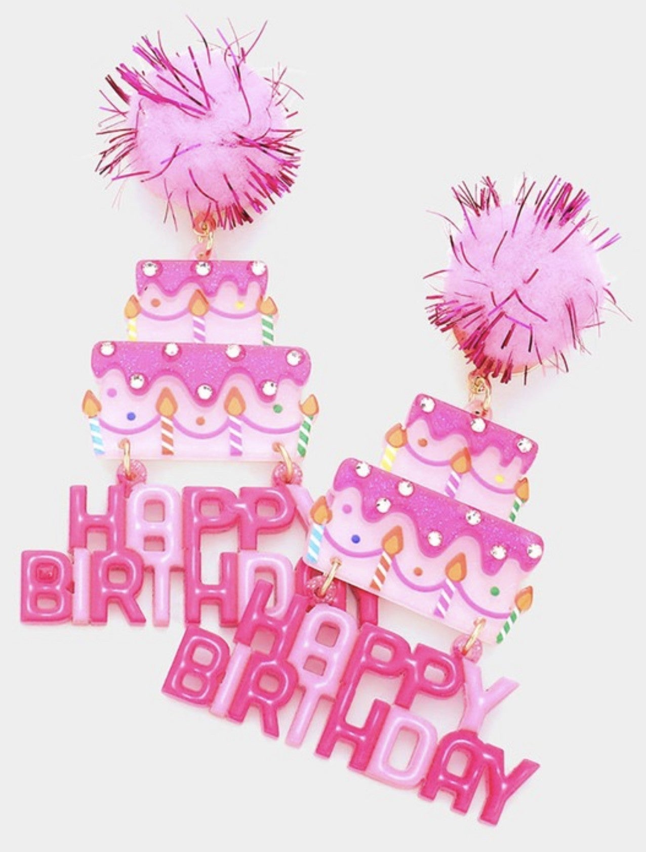 Happy Cake Birthday Earrings