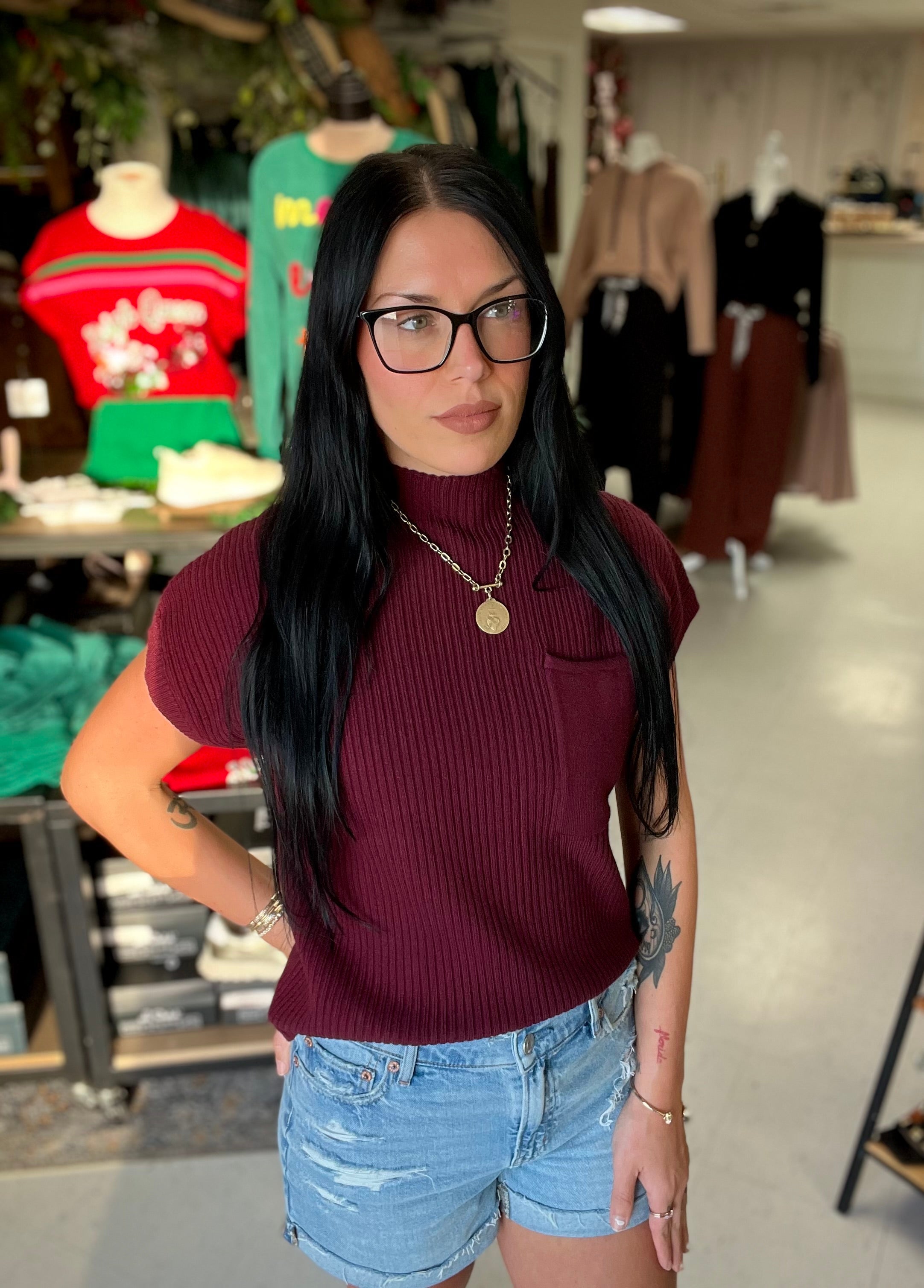 Downtown Cozy Rib Knit Top