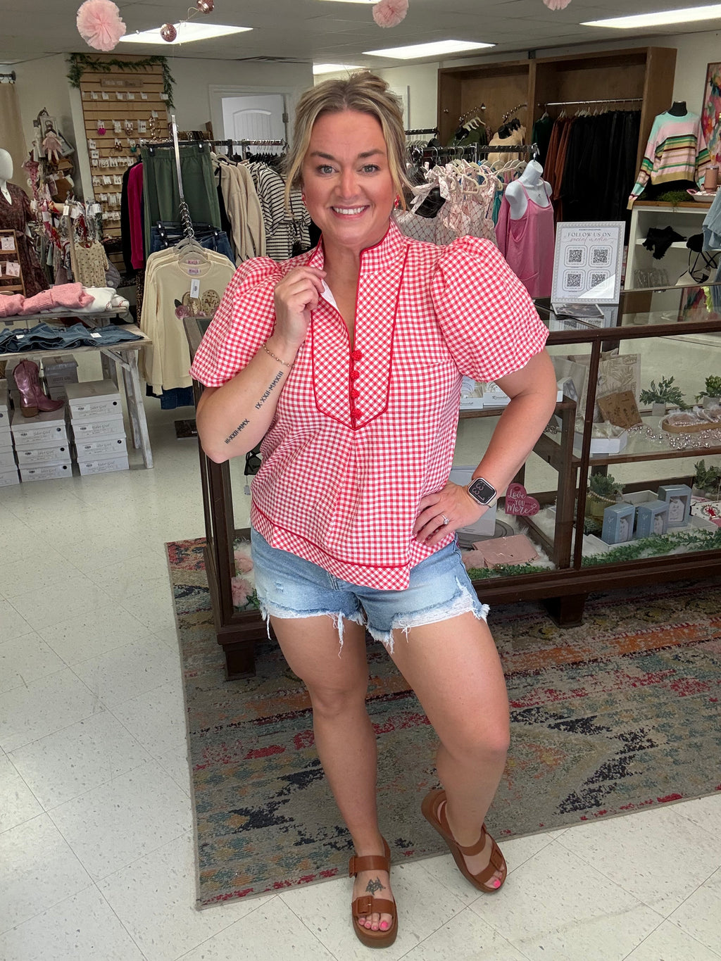 The Bayou Gingham Top