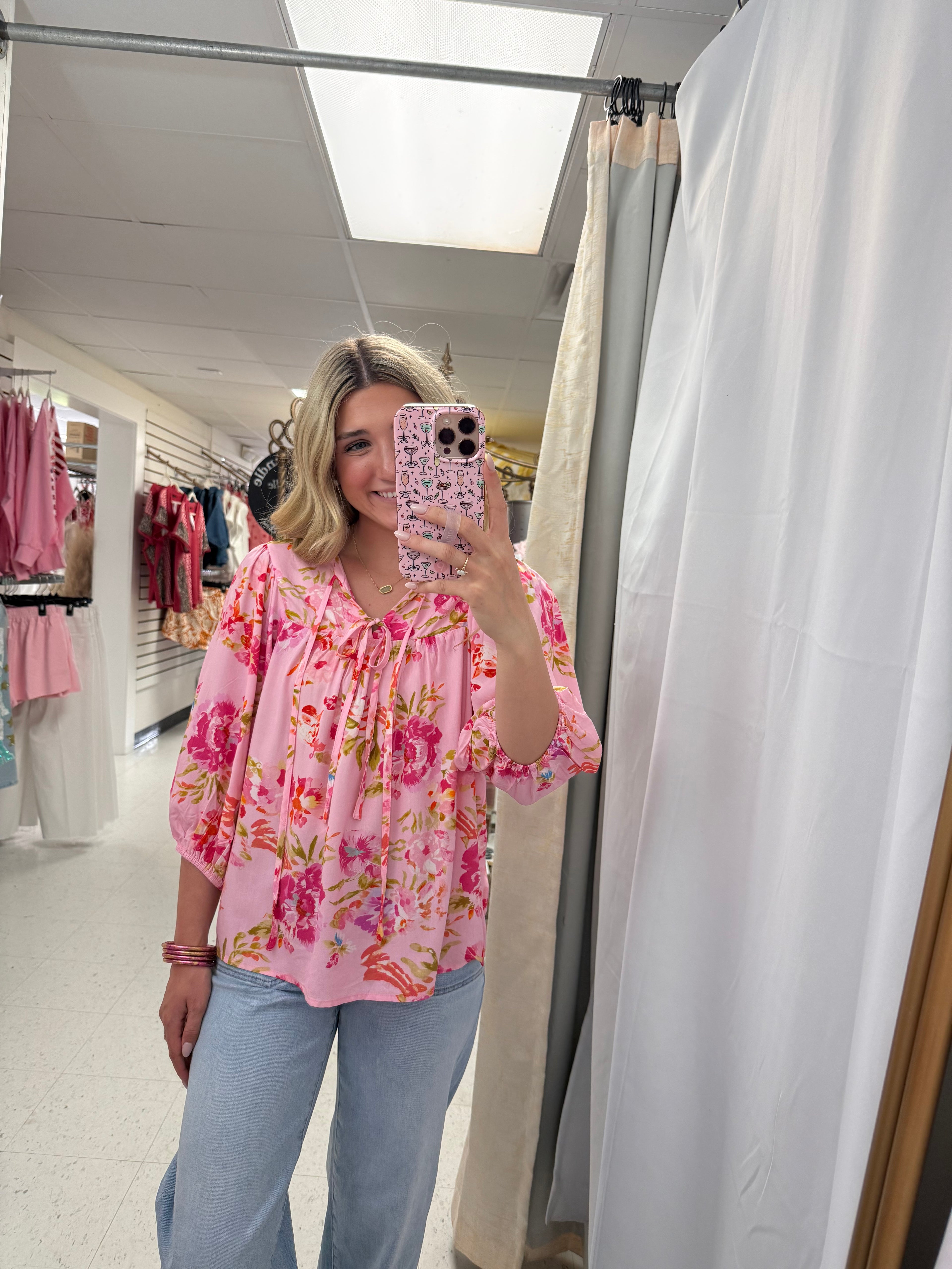 Blushing Bloom Babydoll Top