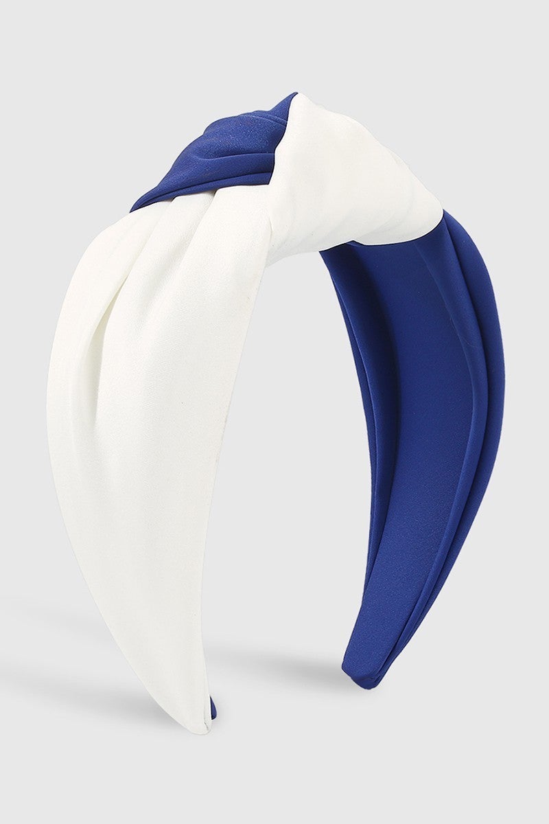 Duo Color Silk Satins Top Knotted Headband