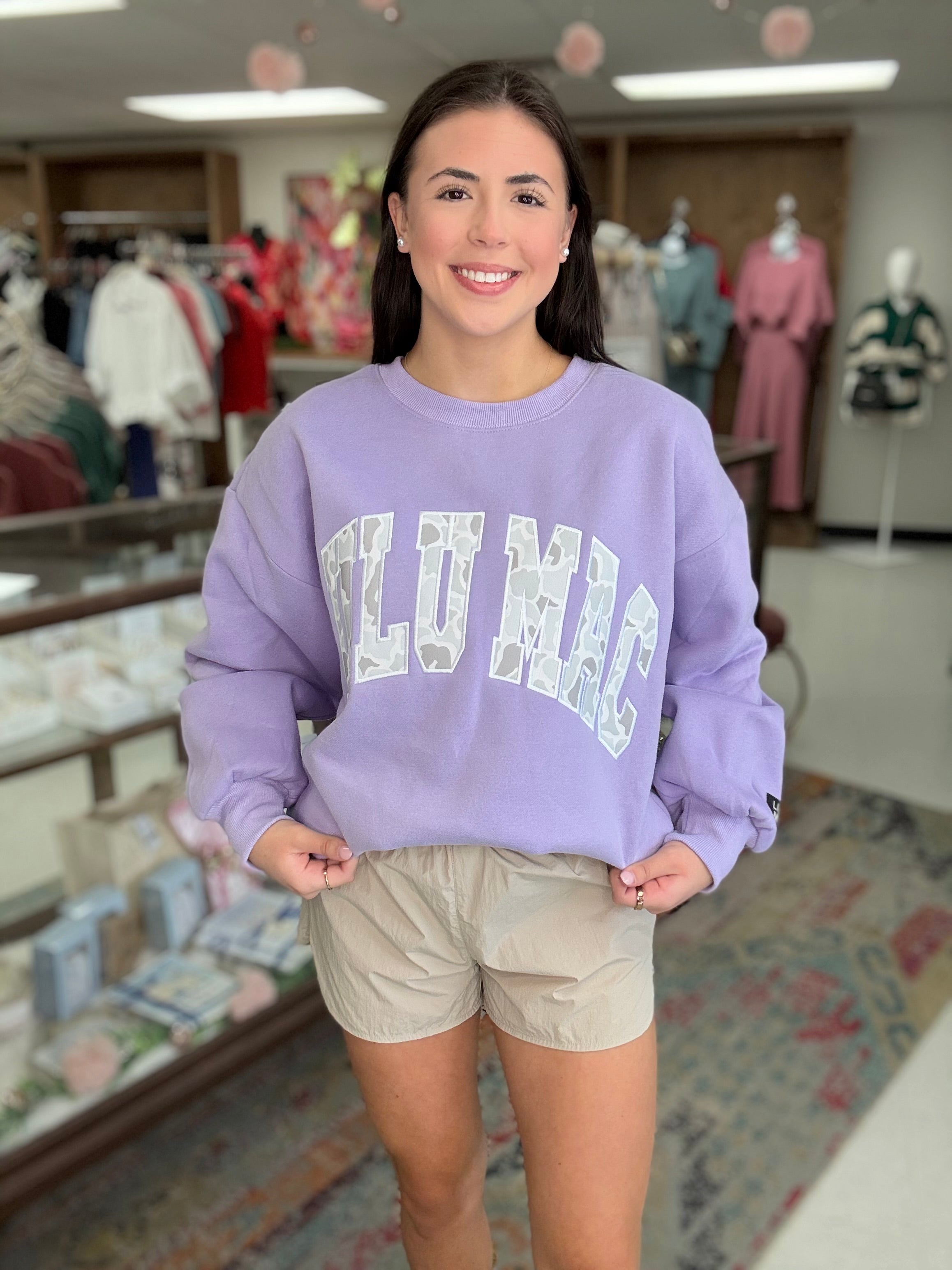 Lulu Mac Lavender/Camo Sweatshirt