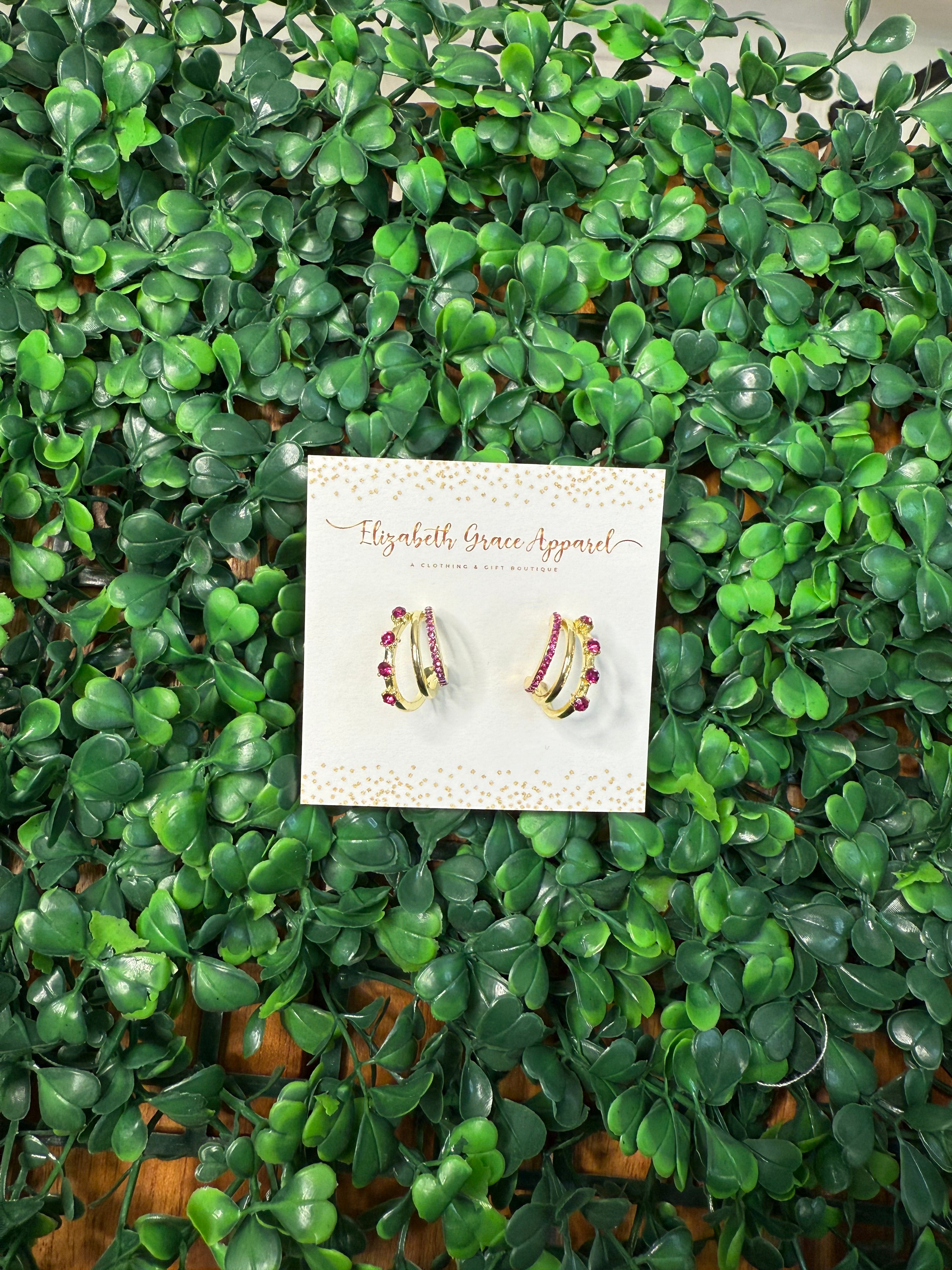 Rosé Spark Mini Huggie Earrings