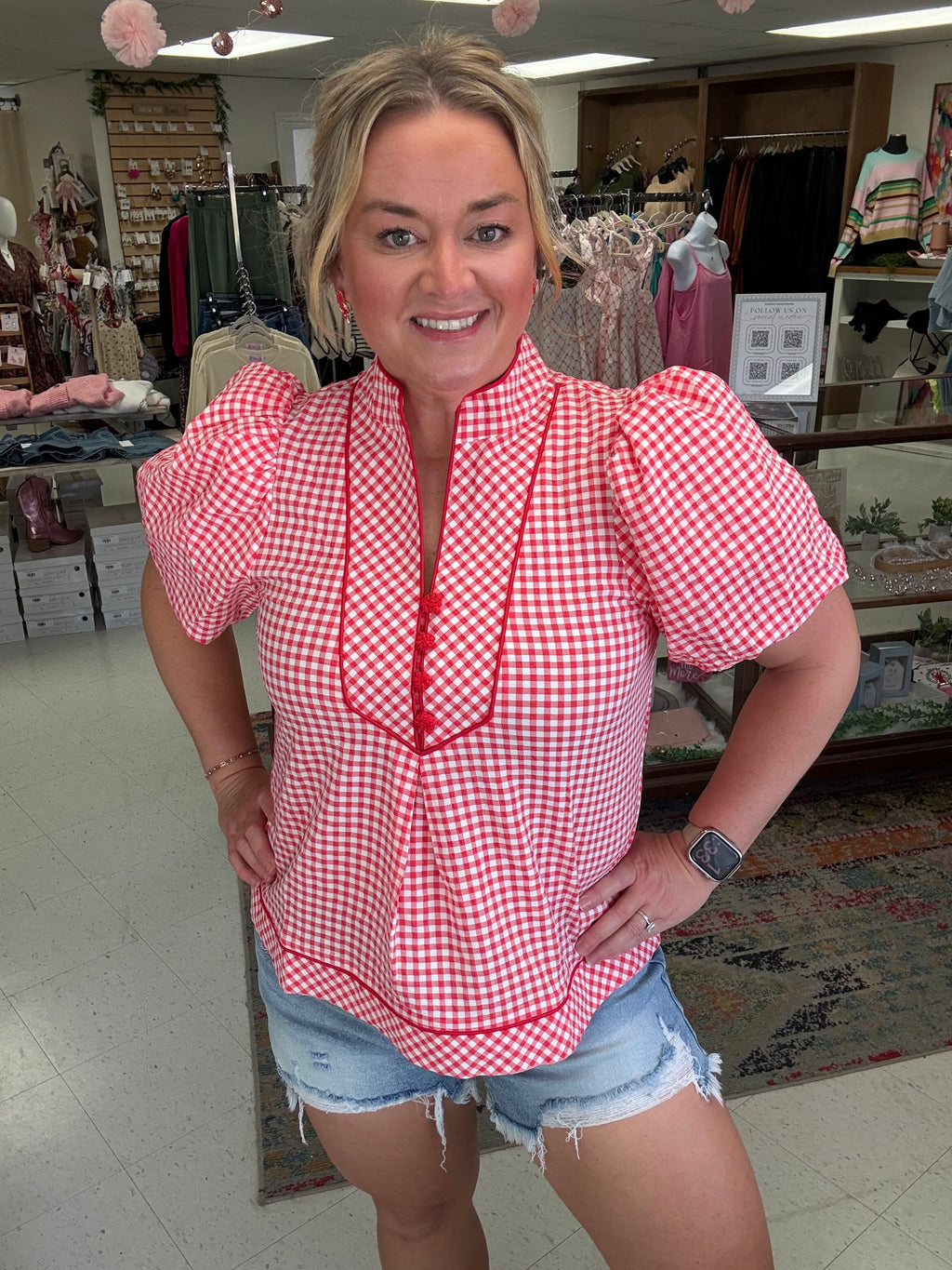 The Bayou Gingham Top