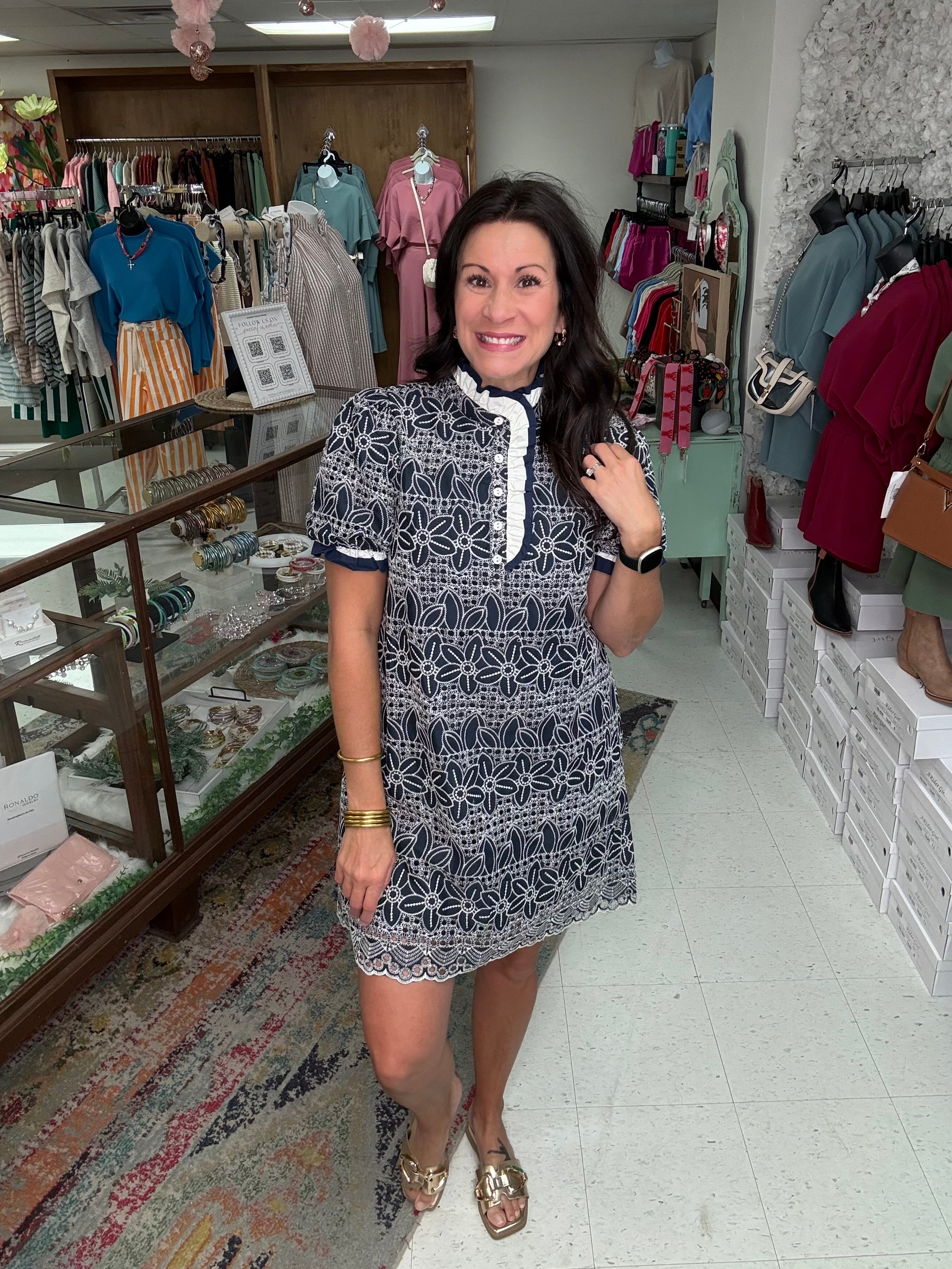 Sweet Blue Magnolia Dress