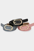 Skinny Oval Buckle Belt