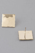 Hammered Square Stud Earrings