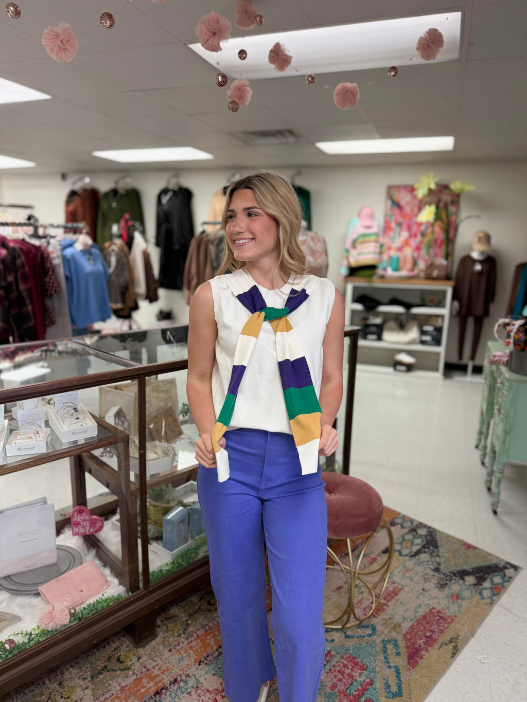 Parade Perfect Scarf Knit Top