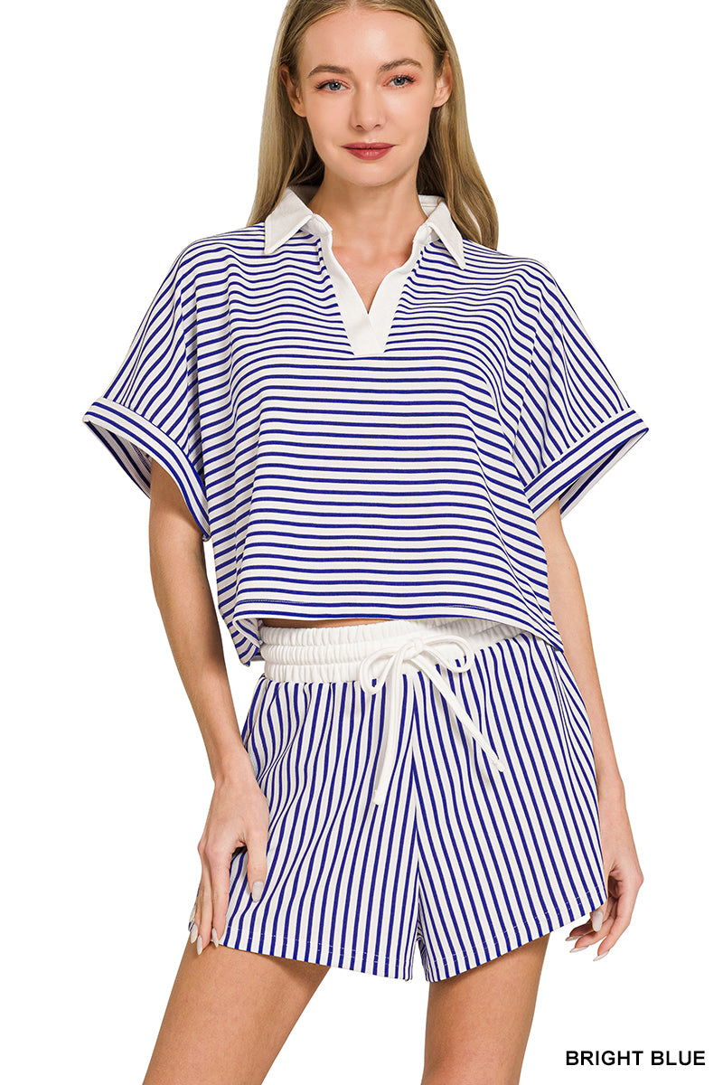 Sunlit Stripe Short Set
