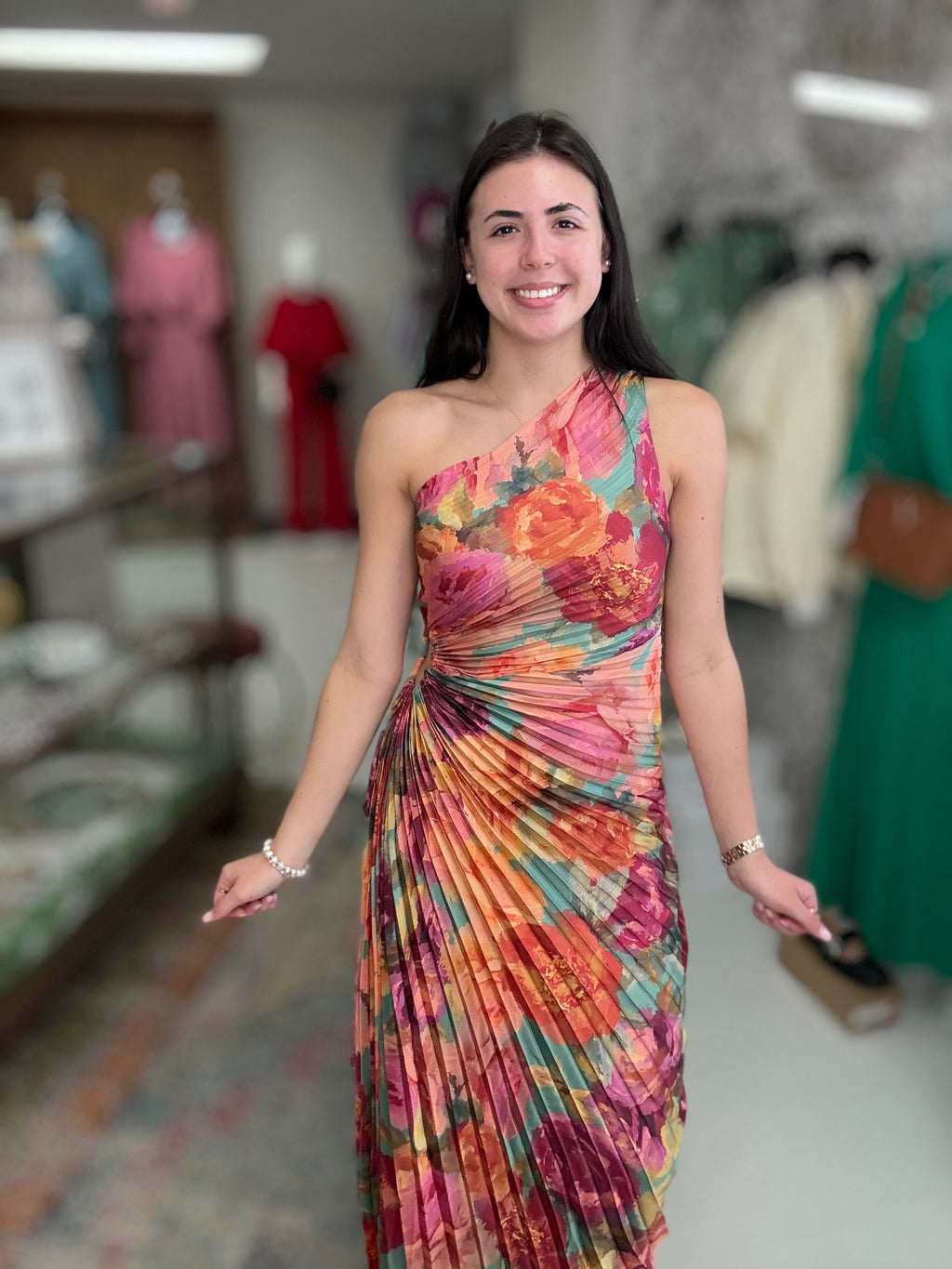 Painted Sunset Midi Dress