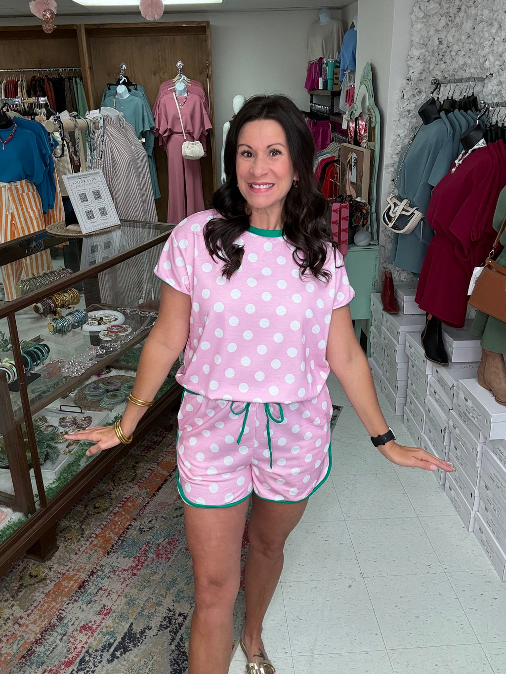 Pretty in Pink Polka Dot Set