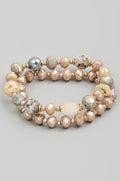 Gloria Glass Bead Stretch Bracelet Set