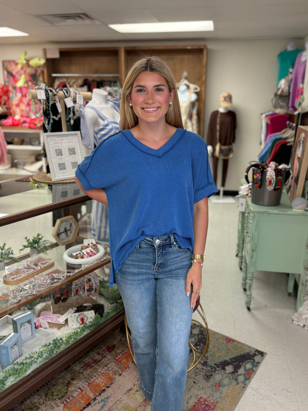 Cloud Nine V-Neck Tee