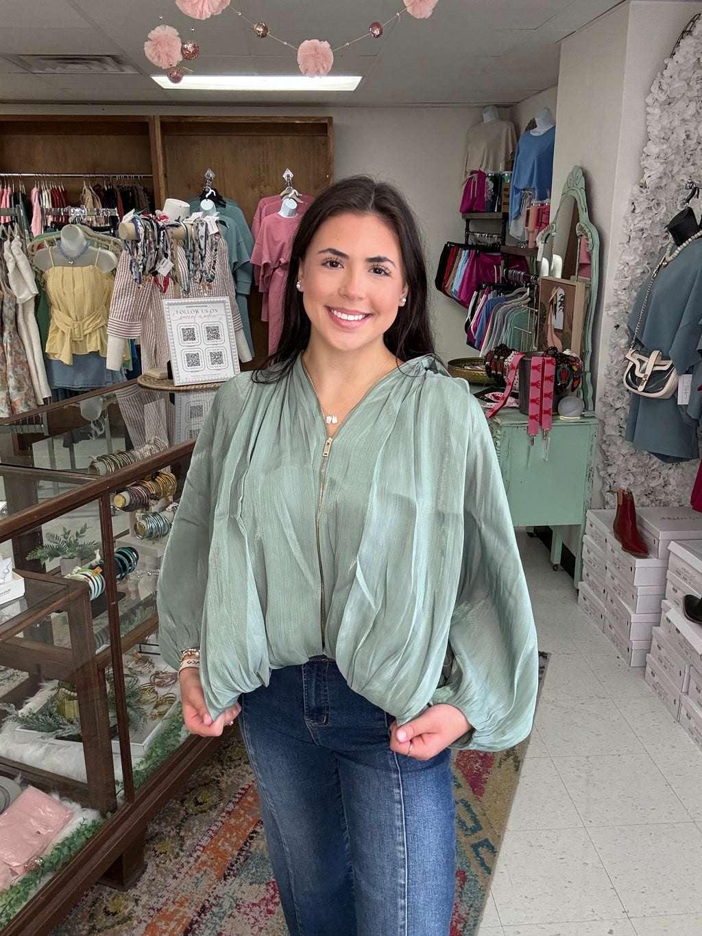 Sage Statement Blouse