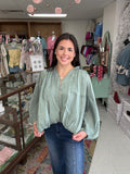Sage Statement Blouse