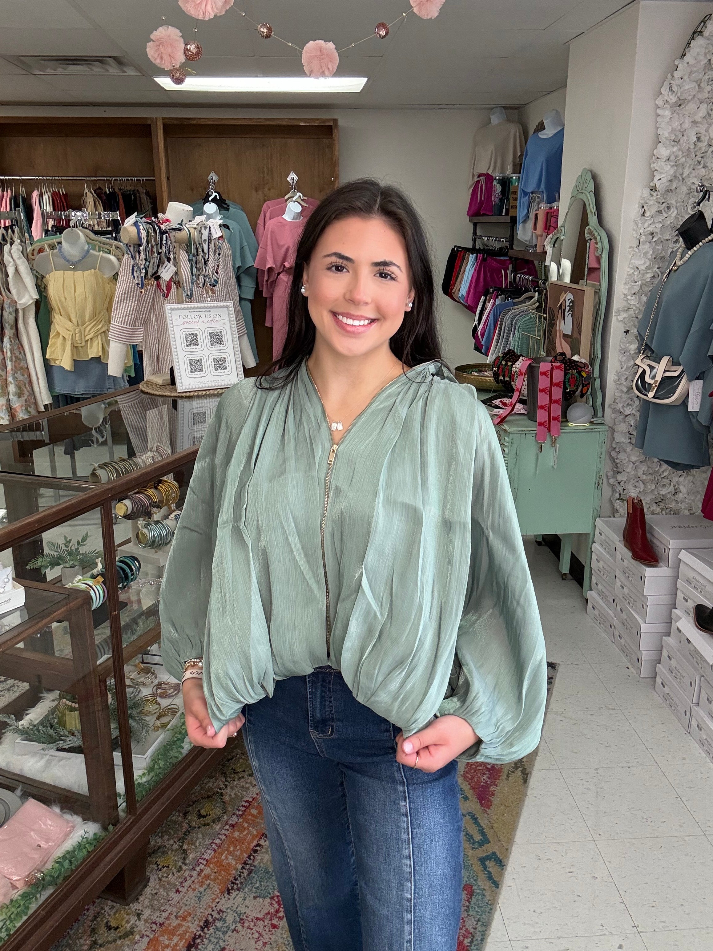 Sage Statement Blouse