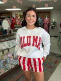 Lulu Mac White/Red Puff Sweatshirt