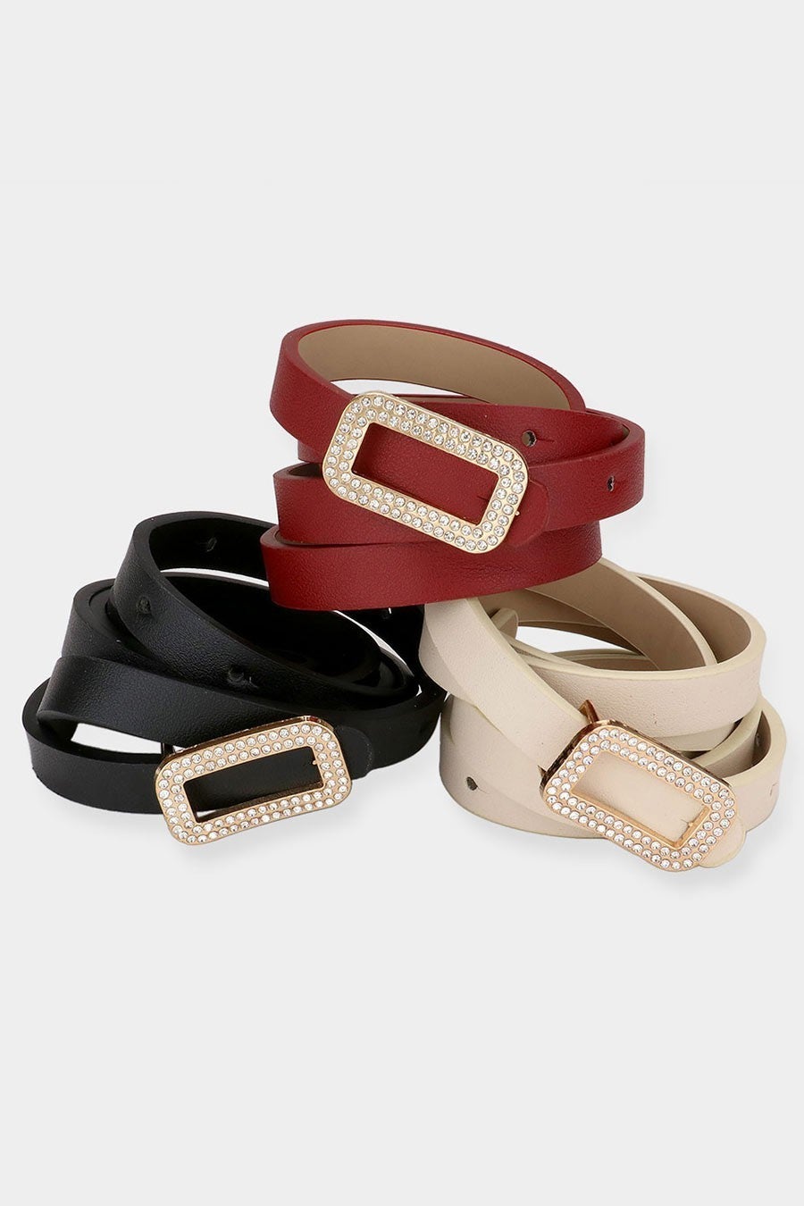 Skinny Stone Embellished Belt