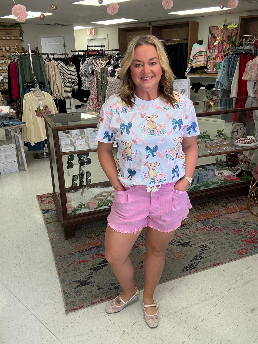 Hop Into Spring Sequin Top