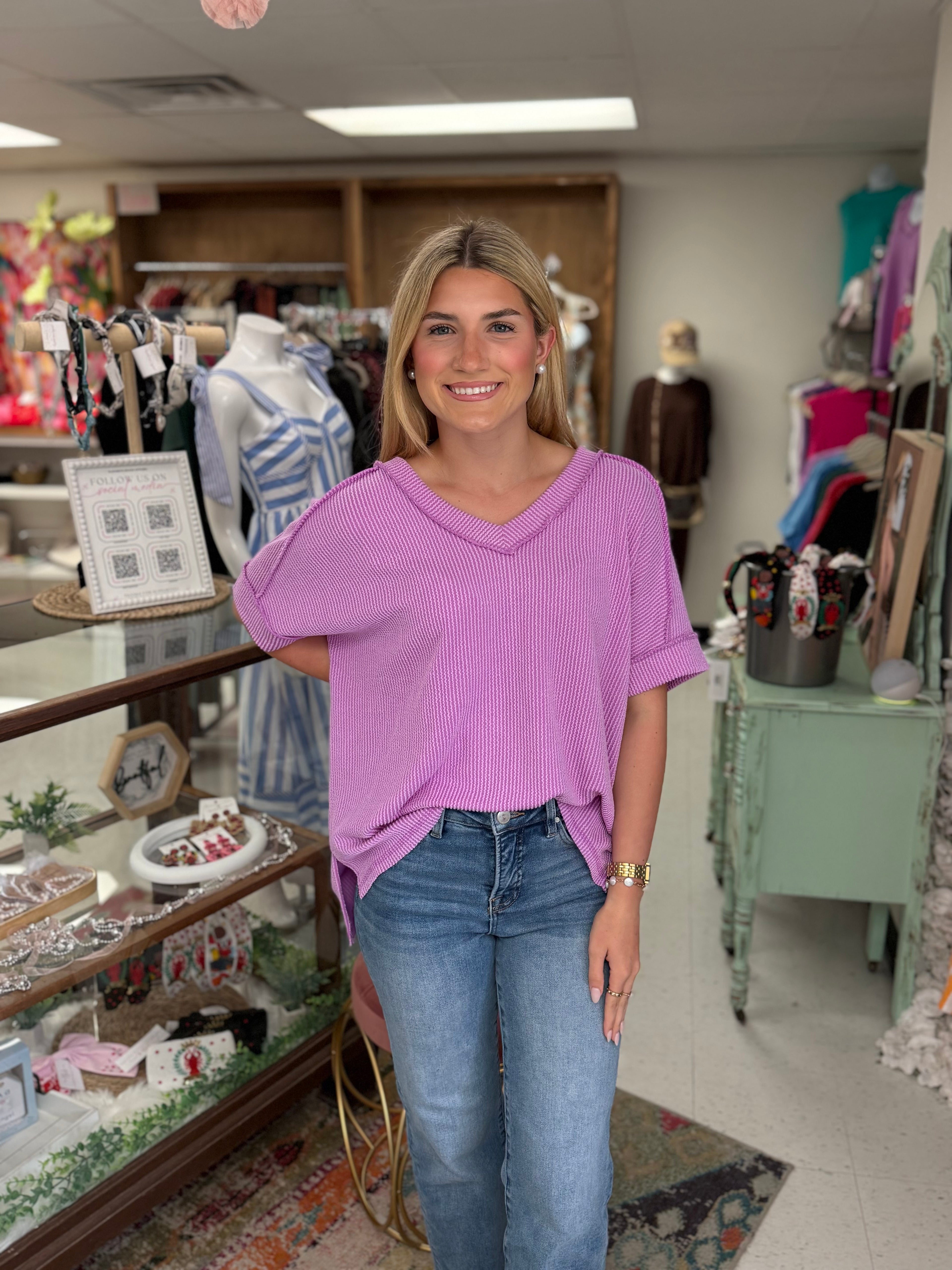 Cloud Nine V-Neck Tee