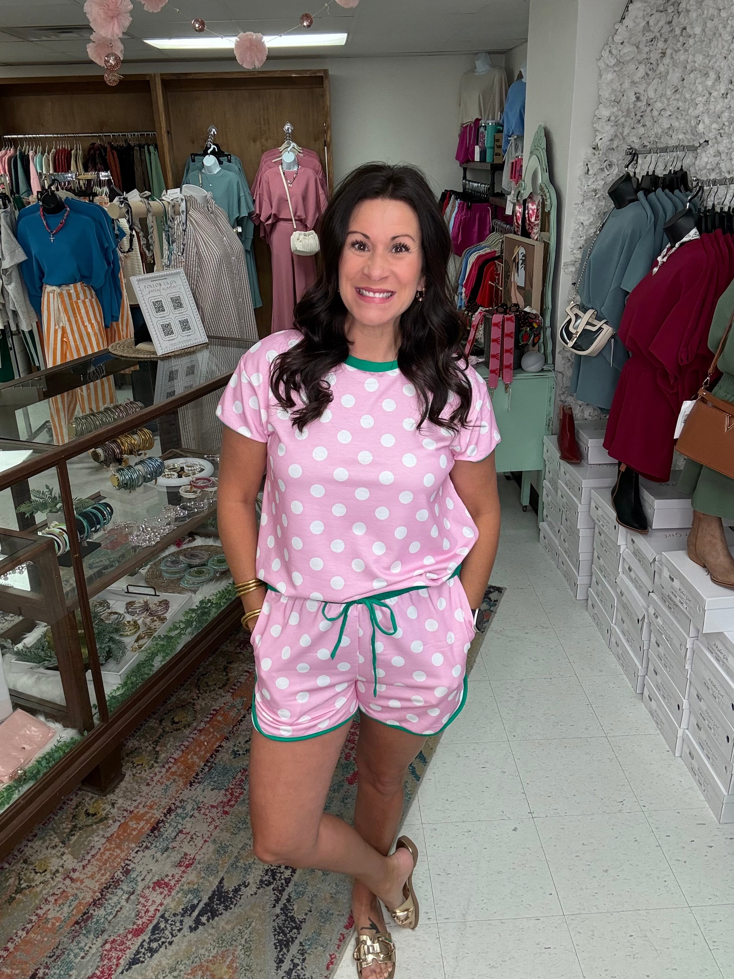 Pretty in Pink Polka Dot Set