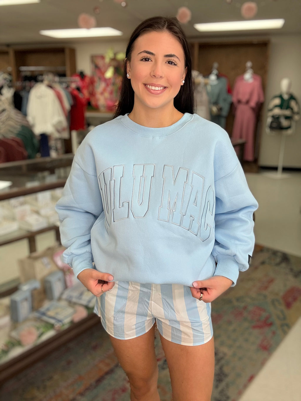 Lulu Mac Mono Lt Blue Sweatshirt