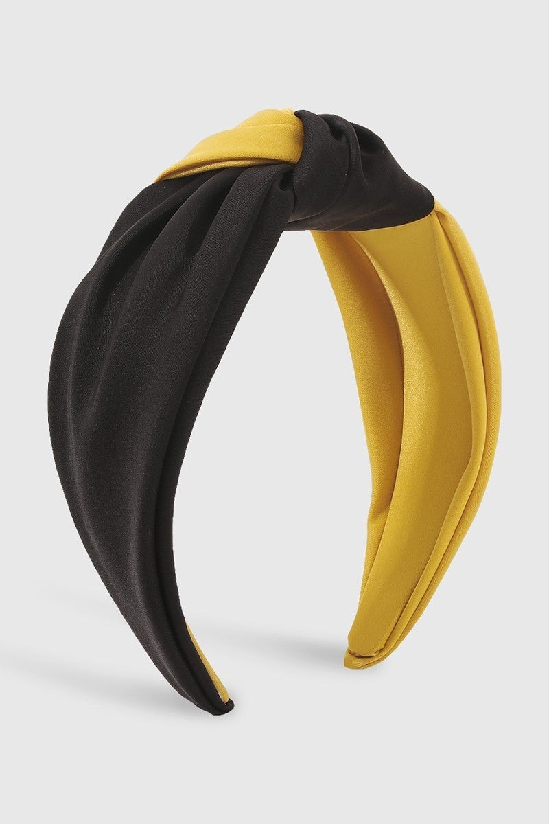 Duo Color Silk Satins Top Knotted Headband