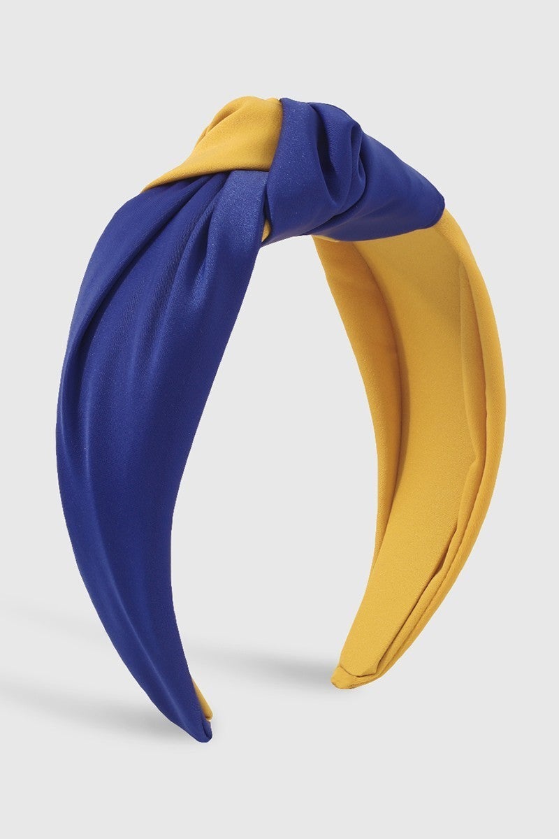 Duo Color Silk Satins Top Knotted Headband